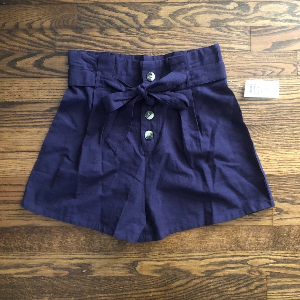 High Waisted Linen Shorts NWT